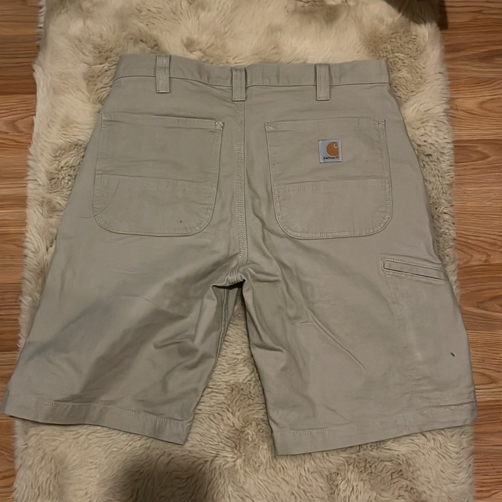 Carhartt Men's Khaki Flat Front Shorts - Picture 3 of 3